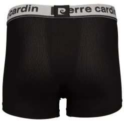 PIERRE CARDIN Boxer microfibre cotelé avec élastique Homme NOIR Best