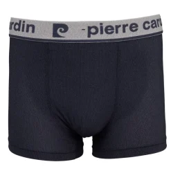 PIERRE CARDIN Boxer microfibre cotelé avec élastique Homme BLEU FONCE New