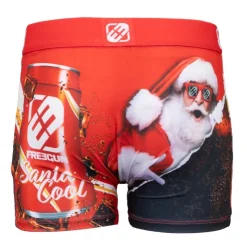 FREEGUN Boxer microfibre élastique imprimé Nöel avec coffret canette Enfant NOIR Best