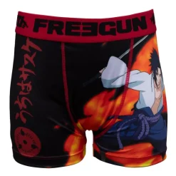 FREEGUN Boxer Naruto Shippuden élastique rouge Garçon NOIR Discount