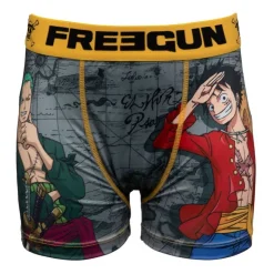 FREEGUN Boxer One Piece Zorro Luffy microfibre Garçon JAUNE Discount