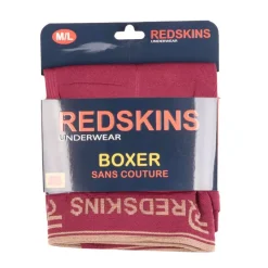 REDSKINS Boxer simless manolo stretch élastique avec liseré Homme BORDEAUX Hot