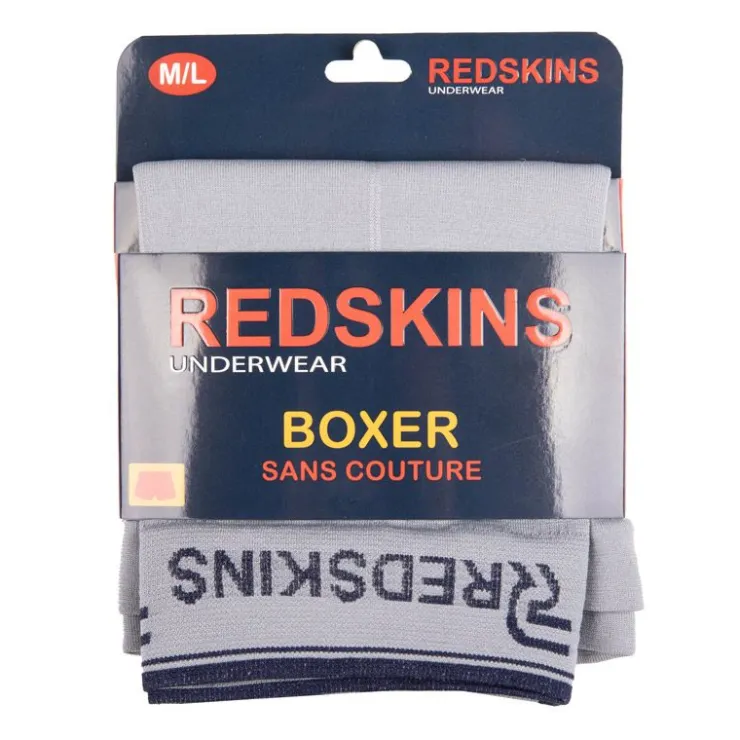 REDSKINS Boxer simless manolo stretch élastique avec liseré Homme GRIS Sale