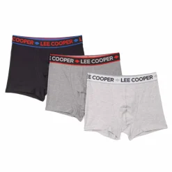 LEE COOPER Boxer uni lot x3 Nathan Homme GRIS Discount