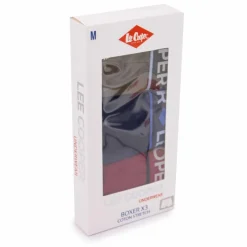 LEE COOPER Boxer uni lot x3 Nathan Homme BLEU FONCE New