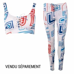 GUESS Brassiere avec lacet imprimé graphique Femme BLANC ECRU Best