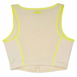 GUESS Brassiere structuré liseré coloré avec fermeture éclair Femme JAUNE New