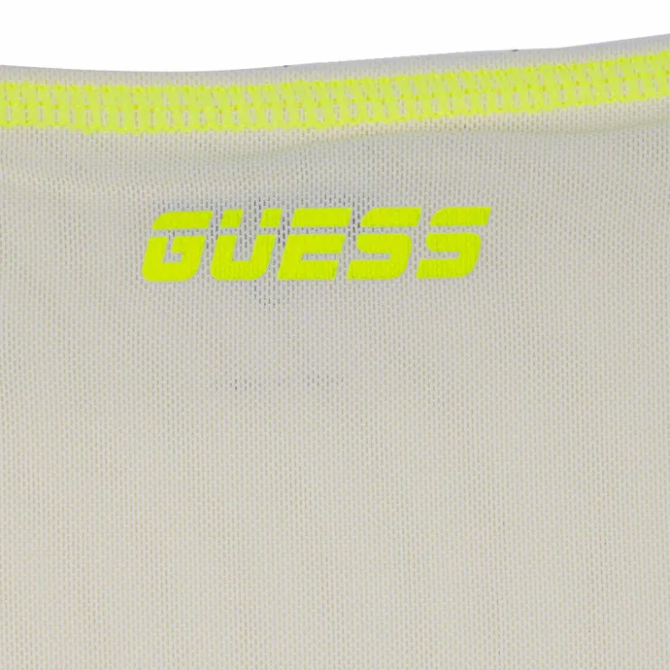 GUESS Brassiere structuré liseré coloré avec fermeture éclair Femme JAUNE New