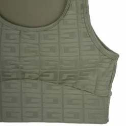 GUESS Brassiere texturée col rond Femme KAKI Online