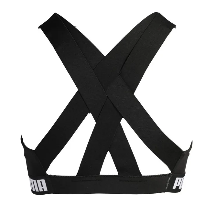 PUMA Brassière mid impact feel it dos croisé Femme NOIR Best