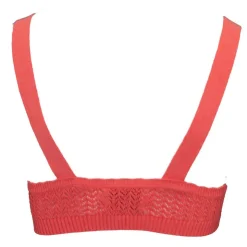 ANTIK BATIK Brassière shaggy crochet à bretelles col rond Femme ROUGE New