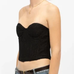 LA PETITE ETOILE Bustier à dentelle tully Femme NOIR