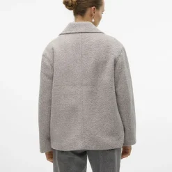 VERO MODA Caban Elite bella doux avec col à revers Femme GRIS CLAIR Online