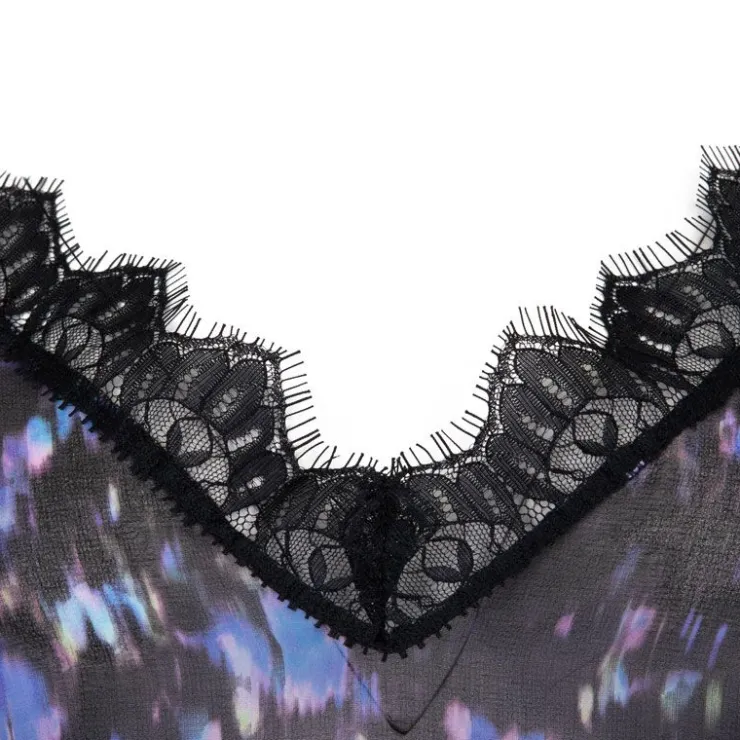 DIXIE Caraco à bretelles nero rahvvia avec dentelle Femme NOIR Sale