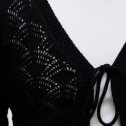 VERO MODA Cardigan Verena birch brodé à nouer Femme NOIR Best