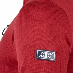 NEW MAN Cardigan zippe nmrh3523dred Homme BORDEAUX
