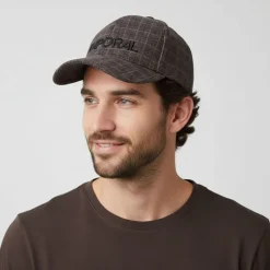 KAPORAL Casquette à carreaux style prince de galles en feutre Homme MARRON Clearance