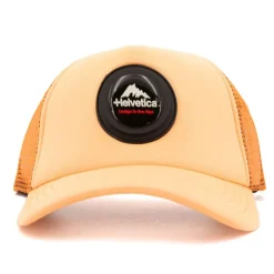 HELVETICA Casquette Aaron logo sous bulle Homme ORANGE New