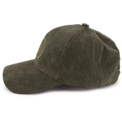 BILL TORNADE Casquette en tissu côtelé avec logo blason Homme KAKI New