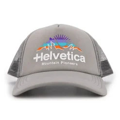 HELVETICA Casquette Trucker Elio Mixte GRIS CLAIR New