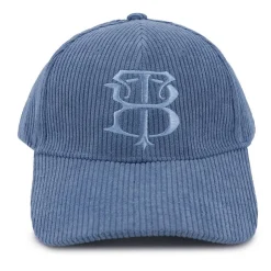 BILL TORNADE Casquette velours cotelé logo brodé Homme BLEU CLAIR Outlet