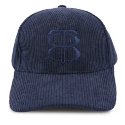 BILL TORNADE Casquette velours cotelé logo brodé Homme BLEU FONCE Clearance