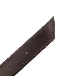 DOCKERS Ceinture cuir de vache daim boucle doré cercle Femme KAKI New