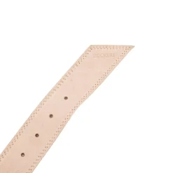 DOCKERS Ceinture cuir de vache daim boucle doré cercle Femme BEIGE Outlet