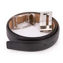 BILL TORNADE Ceinture réversible cuir vachette double boucles Homme MARRON CLAIR Discount