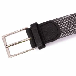 BILL TORNADE Ceinture tressée bouclé argenté Homme GRIS Discount