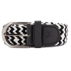 TORRENTE Ceinture tressée en tissu Homme NOIR New