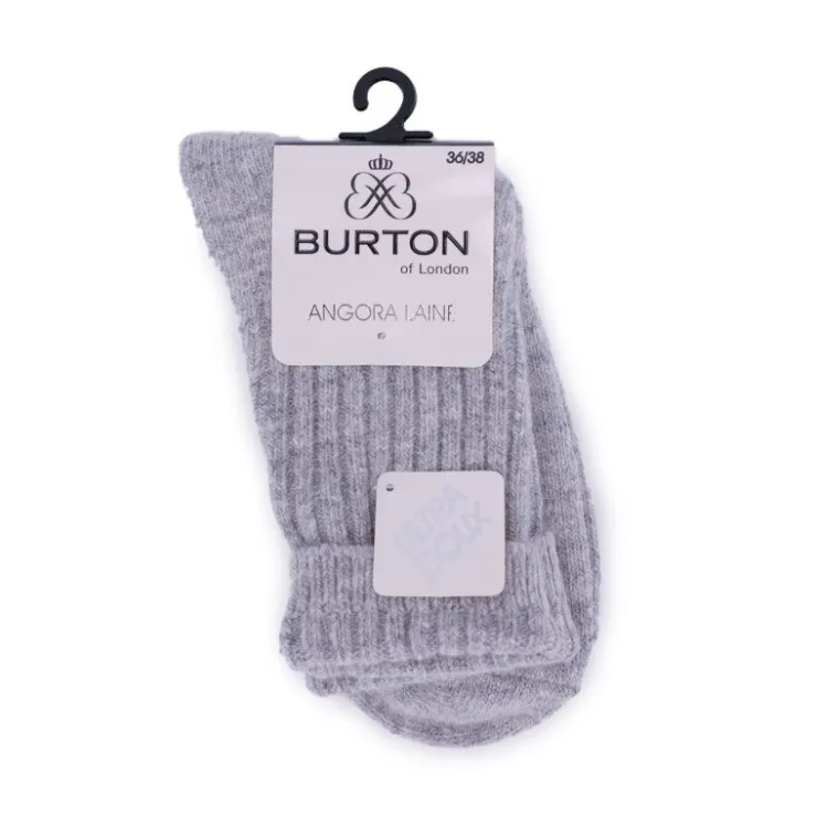 BURTON OF LONDON Chacha paire de chaussettes ultra doux Femme GRIS CLAIR New