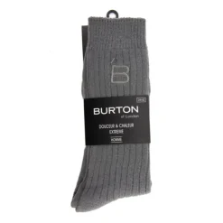 BURTON OF LONDON Chaussette douceur ernesto Homme GRIS Discount