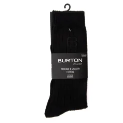 BURTON OF LONDON Chaussette douceur ernesto Homme NOIR Sale