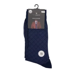 BILL TORNADE Chaussette fil d'ecosse fantaisie Homme BLEU FONCE Hot