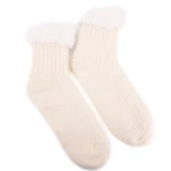 BURTON OF LONDON Chaussette Fourrée Antidérapante Diara 36/38 - 39/41 Femme BLANC ECRU Best