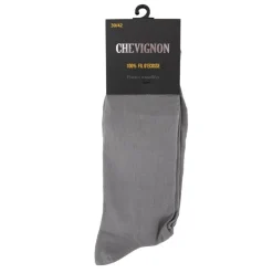 CHEVIGNON Chaussette haute unie 100% fil d'Ecosse Edison Homme GRIS Best
