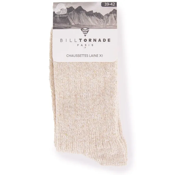 BILL TORNADE Chaussette laine Homme BEIGE Online