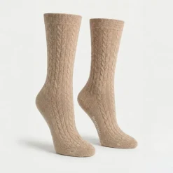 BURTON OF LONDON Chaussette massillia Femme BEIGE Discount