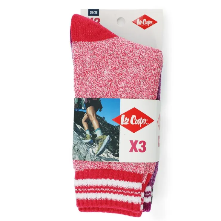 LEE COOPER Chaussette sadiya femme x3 Femme ROSE CLAIR Outlet