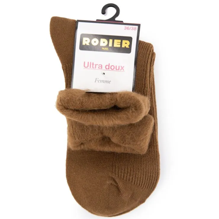 RODIER Chaussette ultra doux a reversFemme MARRON Sale