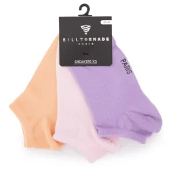 BILL TORNADE Chaussette x3 pastel Femme VIOLET CLAIR Clearance