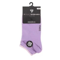 BILL TORNADE Chaussette x3 pastel Femme VIOLET CLAIR Clearance