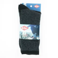 LEE COOPER Chaussettes chaleur thermique vladislas *3 39-42/43-46 Homme GRIS FONCE New