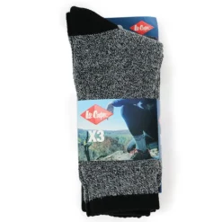 LEE COOPER Chaussettes chaleur thermique vladislas *3 39-42/43-46 Homme GRIS Discount