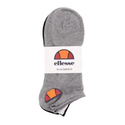 ELLESSE Chaussettes courtes imprimé logo coloré x3 Homme GRIS