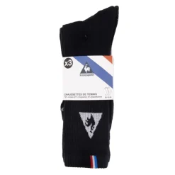 LE COQ SPORTIF Chaussettes de tennis lot de 3 paires blanches Homme NOIR Best