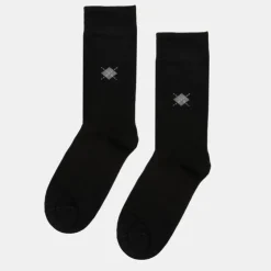 TORRENTE Chaussettes fibres de bambou motif argyle Homme NOIR Sale