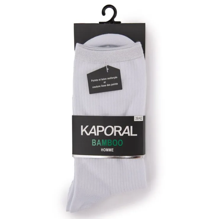 KAPORAL Chaussettes hautes en bamboo Homme GRIS CLAIR Hot