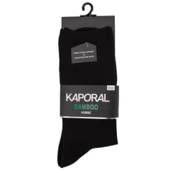 KAPORAL Chaussettes hautes en bamboo Homme NOIR Clearance